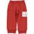 DSQUARED2 Solid Color Joggers With Embossed Detail Red