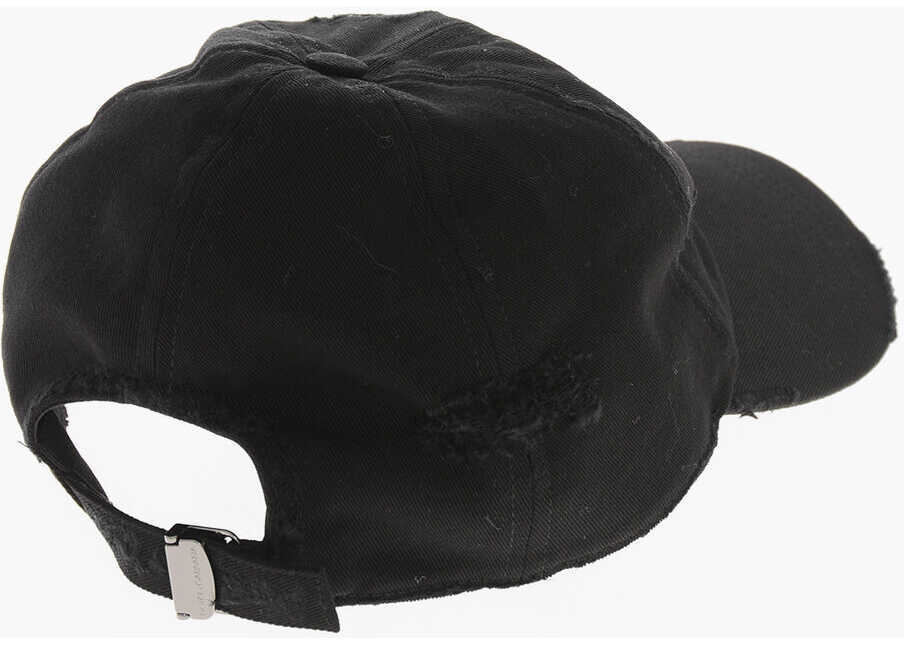 Sepci Dolce & Gabbana Canvas Baseball Cap With Metal Plate Black Barbati (BM 19713692) 3