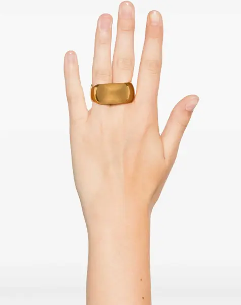 Inele Balenciaga Gold Finished Maxi Band 2-Finger Ring Gold Barbati (BM 19713695) 2