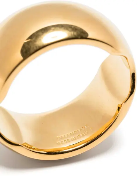 Inele Balenciaga Gold Finished Maxi Band 2-Finger Ring Gold Barbati (BM 19713695) 3