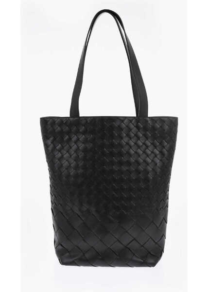 Genti de mana Bottega Veneta Braided Leather Maxi Tote Bag Brown Barbati (BM 19713704) 1