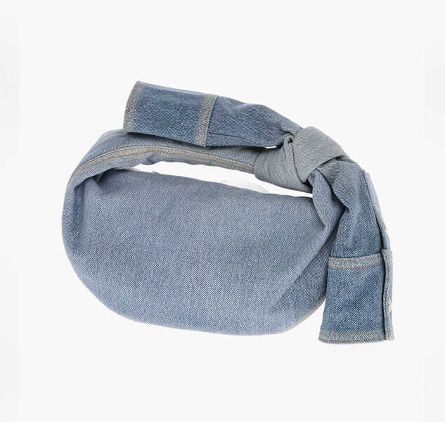 Genti de mana Bottega Veneta Leather Denim Effect Handbag Blue Femei (BM 19713707) 2