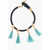 Chloe Rope Bracelet With Tassels And Golden Metal Details Blue