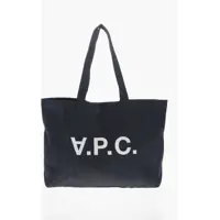 Genti de mana Denim Tote Bag With Printed Logo Barbati