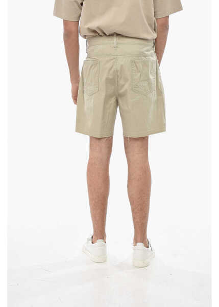 Pantaloni scurti DSQUARED2 Distressed Effect Cotton Shorts Beige Barbati (BM 19713722) 2