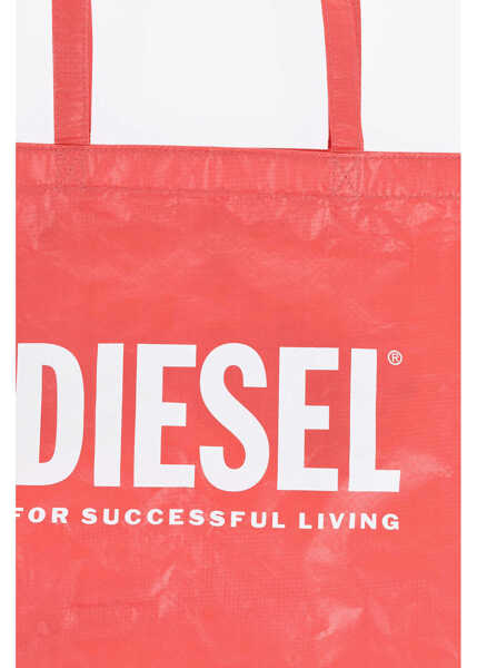 Genti de mana Diesel Solid Color Weoder Tote Bag With Contrasting Logo Red Femei (BM 19713731) 2