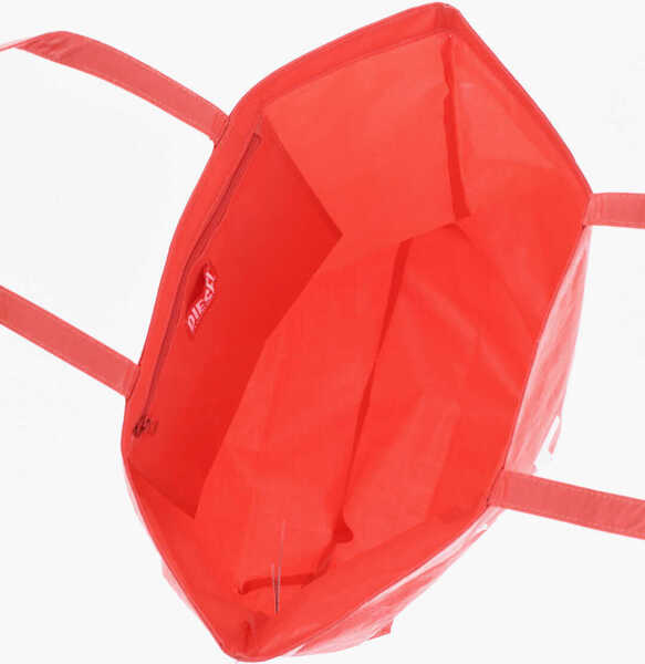 Genti de mana Diesel Solid Color Weoder Tote Bag With Contrasting Logo Red Femei (BM 19713731) 4