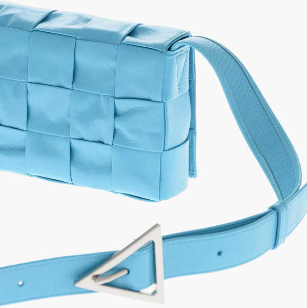 Genti de mana Bottega Veneta Braided Leather Shoulder Bag Blue Barbati (BM 19713740) 2