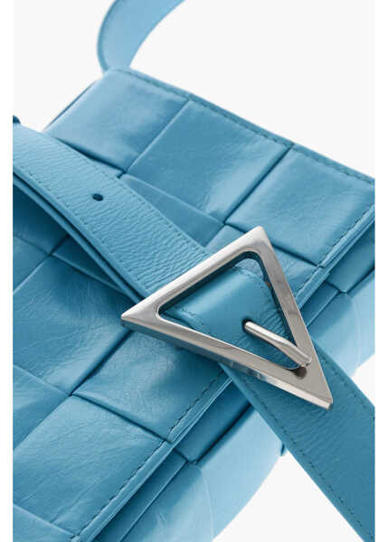 Genti de mana Bottega Veneta Braided Leather Shoulder Bag Blue Barbati (BM 19713740) 3