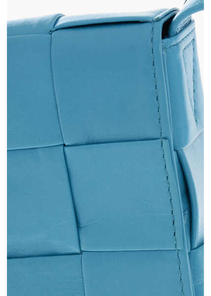 Genti de mana Bottega Veneta Braided Leather Shoulder Bag Blue Barbati (BM 19713740) 4