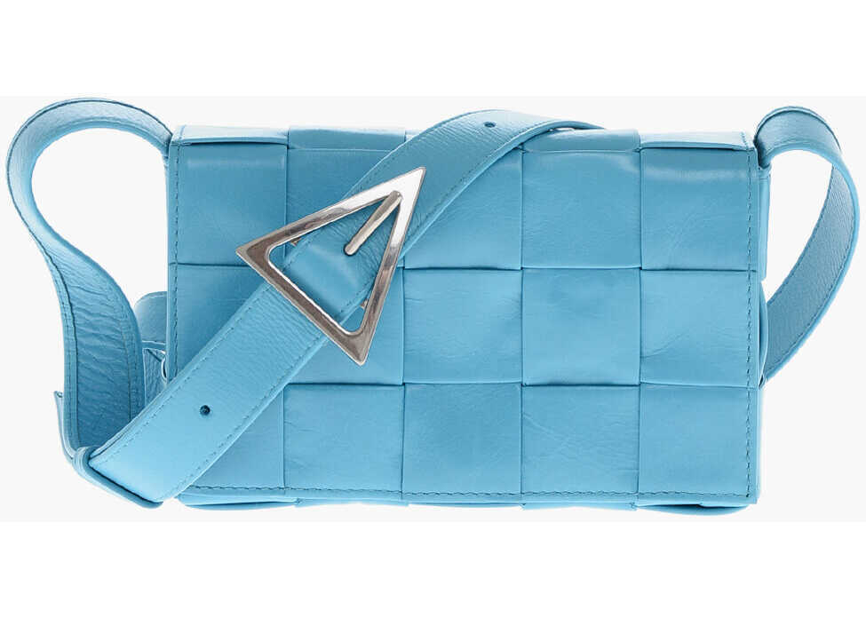 Genti de mana Bottega Veneta Braided Leather Shoulder Bag Blue Barbati (BM 19713740) 1