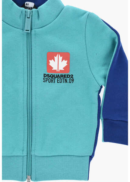 Bluze de trening DSQUARED2 Two-Tone Sweatshirt With Zip Closure Light Blue Baieti (BM 19713743) 2