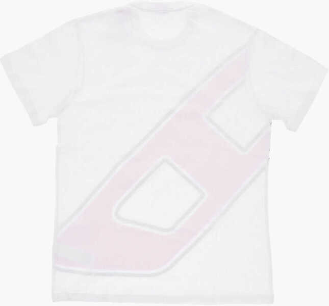 Tricouri Diesel Oversized Cotton Tdave Crew-Neck T-Shirt White Baieti (BM 19713791) 3