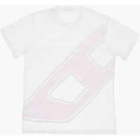 Tricouri Diesel pentru Baieti - Tricouri Diesel Oversized Cotton Tdave Crew-Neck T-Shirt White Baieti (BM 19713791) - B-mall.ro