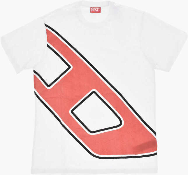 Tricouri Diesel Oversized Cotton Tdave Crew-Neck T-Shirt White Baieti (BM 19713791) 1