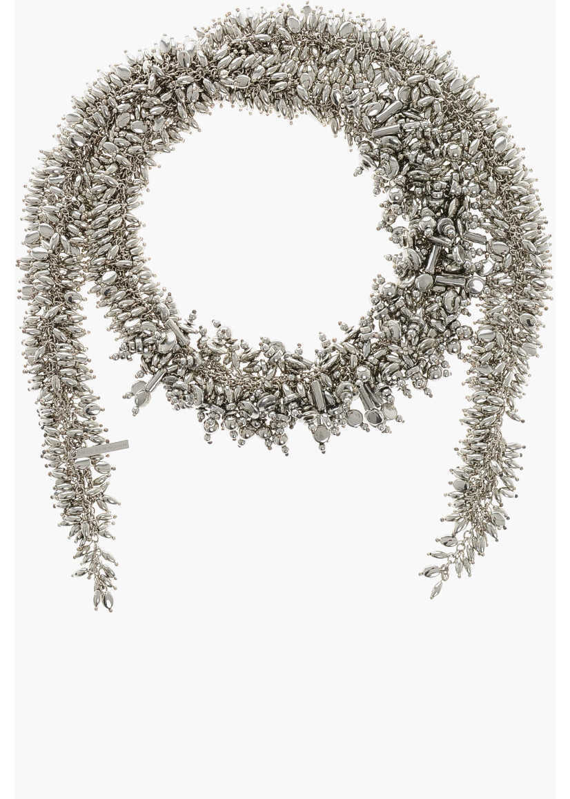 Coliere Dries Van Noten Brass Maxi Necklace Silver Femei (BM 19713797) 1