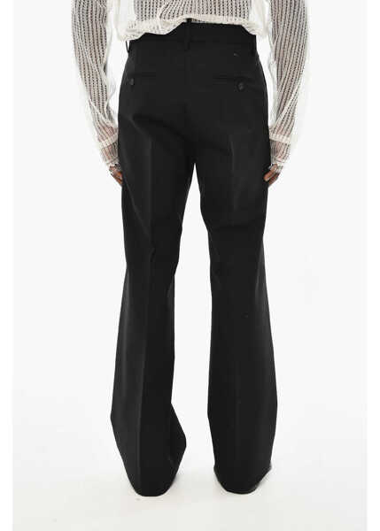 Pantaloni eleganti DSQUARED2 Icon Virgin Wool Pants With Monogram Detail Black Barbati (BM 19713809) 4