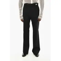 Pantaloni eleganti Icon Virgin Wool Pants With Monogram Detail Barbati
