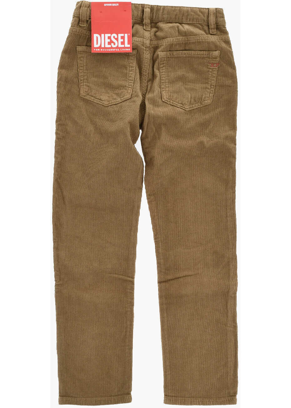 Pantaloni casual Diesel Corduroy 2020 D-Viker-J 5-Pockets Pants Brown Baieti (BM 19713827) 3
