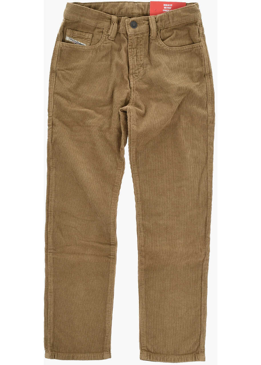 Pantaloni casual Diesel Corduroy 2020 D-Viker-J 5-Pockets Pants Brown Baieti (BM 19713827) 1