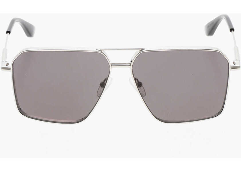 Ochelari de soare Alexander McQueen Aviator Oversized Sunglasses Silver Barbati (BM 19713833) 1
