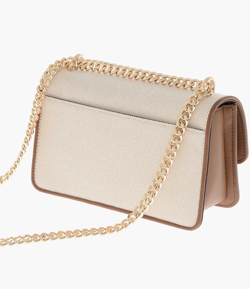 Genti de umar Michael Kors Michael Fabric Shoulder Bag With Leather Trims Beige Femei (BM 19713836) 2