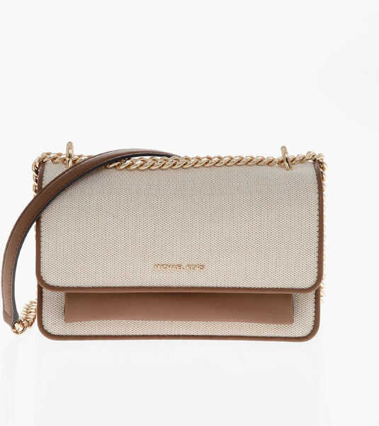 Genti de umar Michael Kors Michael Fabric Shoulder Bag With Leather Trims Beige Femei (BM 19713836) 1