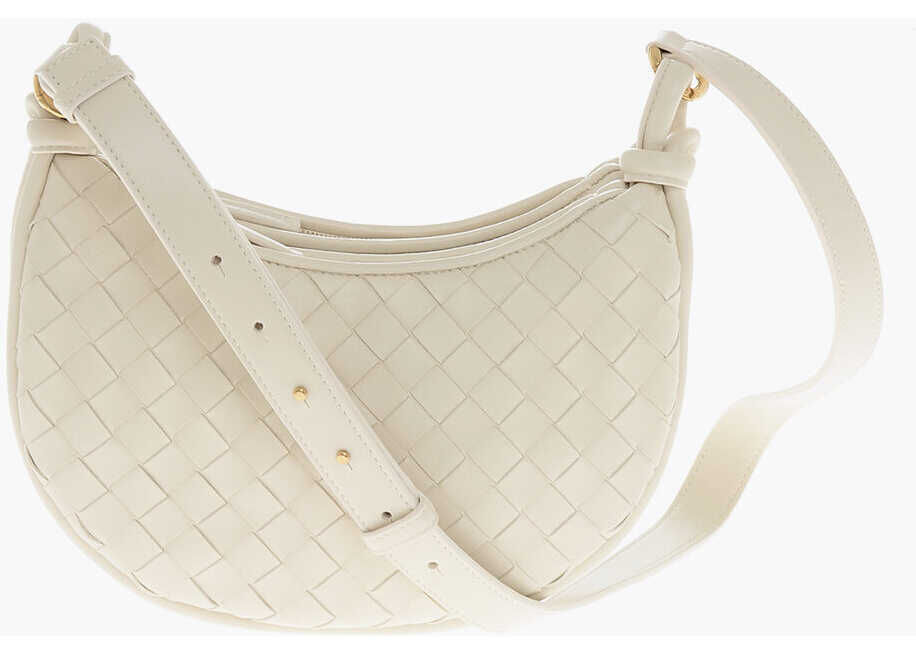 Genti de umar Bottega Veneta Braided Leather Shoulder Bag White Femei (BM 19713845) 1