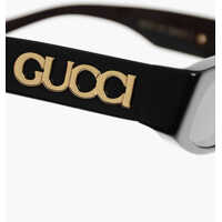 Ochelari de soare Gucci Dama - Ochelari de soare Gucci Oval Sunglasses With Embossed Maxi Logo Black Femei (BM 19713851) - B-mall.ro