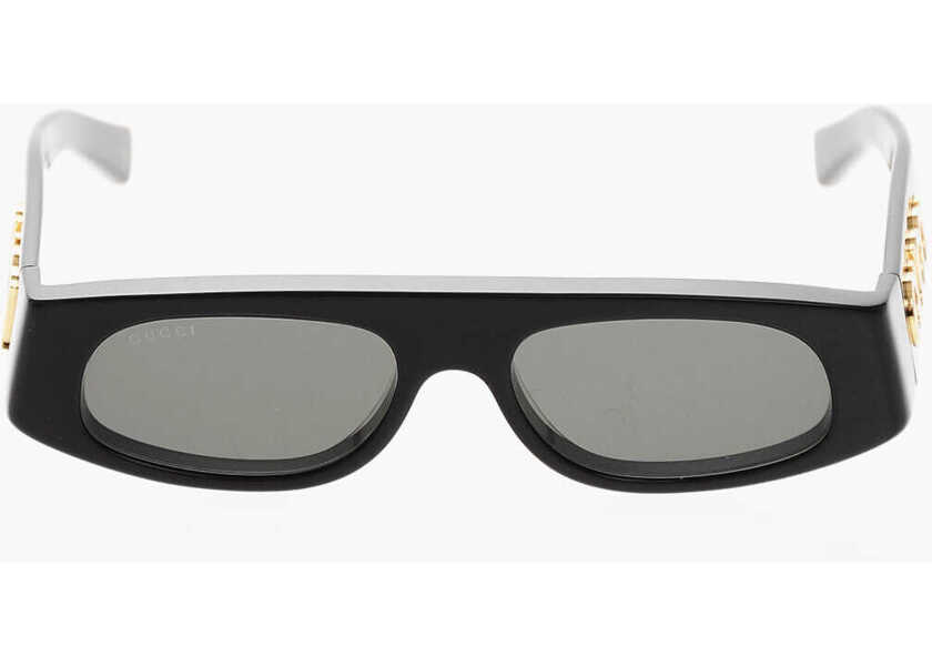 Ochelari de soare Gucci Oval Sunglasses With Embossed Maxi Logo Black Femei (BM 19713851) 1