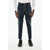 DSQUARED2 Painting Effect Jeans With Frayed Hem Blue