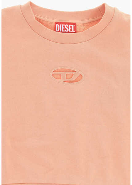 Bluze de trening Diesel Cotton Straslium Crew-Neck Sweatshirt With Cut -Out Details Orange Baieti (BM 19713863) 2