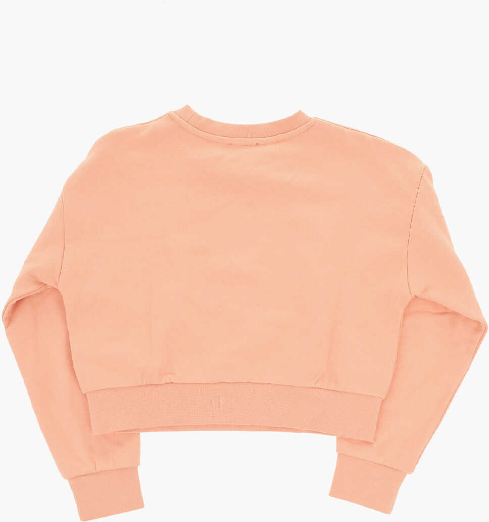 Bluze de trening Diesel Cotton Straslium Crew-Neck Sweatshirt With Cut -Out Details Orange Baieti (BM 19713863) 3