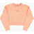 Diesel Cotton Straslium Crew-Neck Sweatshirt With Cut -Out Details Orange