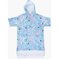 Rochii Patterned Brushed Cotton Dress With Hood Fete