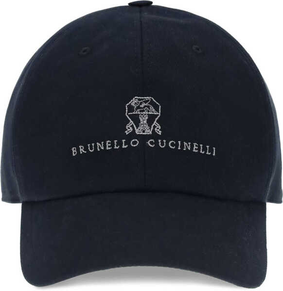 Sepci Brunello Cucinelli Logoed Baseball Hat NAVYGRIGIO MEDIO Barbati (BM 19713953) 1