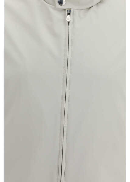 Jachete Brunello Cucinelli High-collar Jacket OFF-WHITE/SABBIA Barbati (BM 19713956) 3