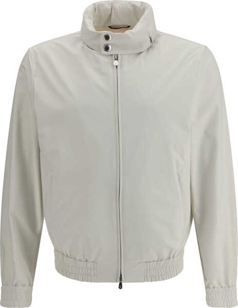 Jachete Brunello Cucinelli High-collar Jacket OFF-WHITE/SABBIA Barbati (BM 19713956) 1