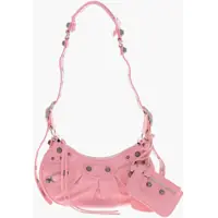 Genti de umar Crinkled Leather Le Cagole Xs Shoulder Bag With Metal Detail Femei