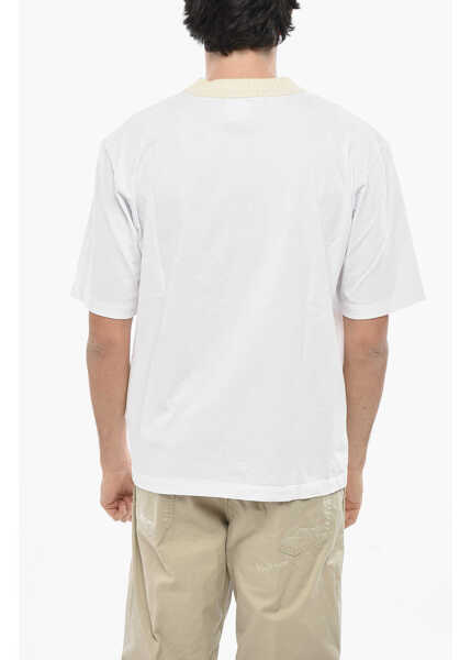 Tricouri DSQUARED2 Cotton Loose Fit Crew-Neck T-Shirt With Rib Edge White Barbati (BM 19713971) 2