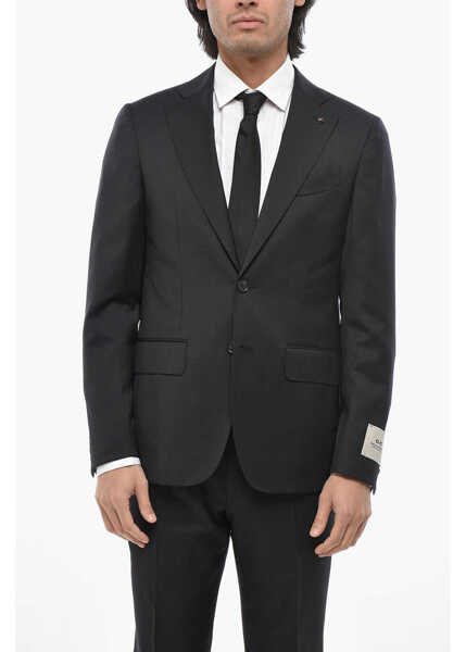 Costume CORNELIANI Cc Collection Virgin Wool 2 Buttons Suit With Side Vents Black Barbati (BM 19713977) 2