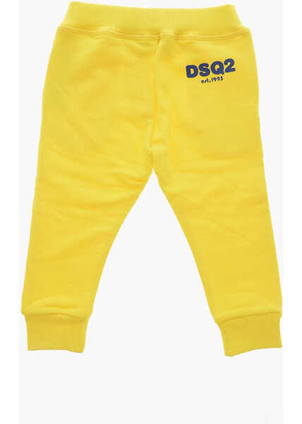 Pantaloni de trening DSQUARED2 Brushed Cotton Sweatpants With Cuffs Yellow Baieti (BM 19713983) 3