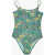 Marni Floral Patterned One-Piece Swimsuit Green