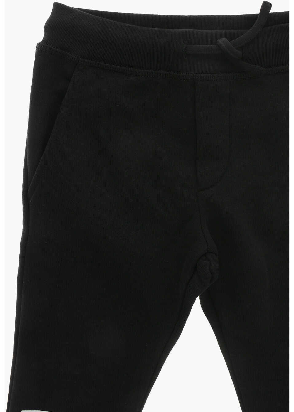 Pantaloni de trening DSQUARED2 Icon Solid Color Joggers Black Baieti (BM 19713989) 2