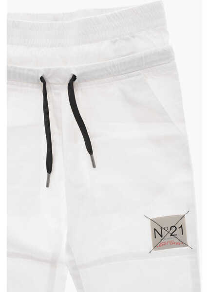 Pantaloni casual N21 Kids Cotton Pants With Double Elastic Waistband White Baieti (BM 19713992) 2