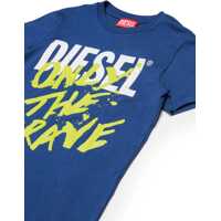 Imbracaminte Diesel pentru Baieti pagina 3 - Tricouri Diesel Cotton Bri T-Shirt With Front Print Blue Baieti (BM 19713998) - B-mall.ro