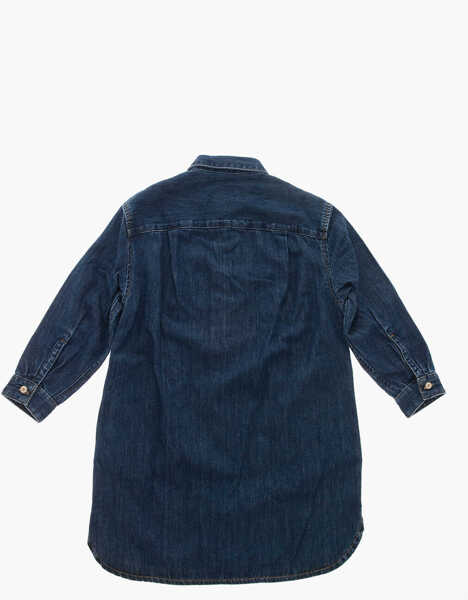Camasi de blugi Diesel Dark Washed Blex Denim Shirt Dress Blue Fete (BM 19714001) 3