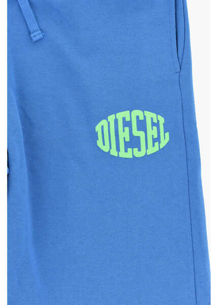 Pantaloni scurti Diesel Cotton Shorts With Logo With Drawstring Waist Blue Baieti (BM 19714010) 2