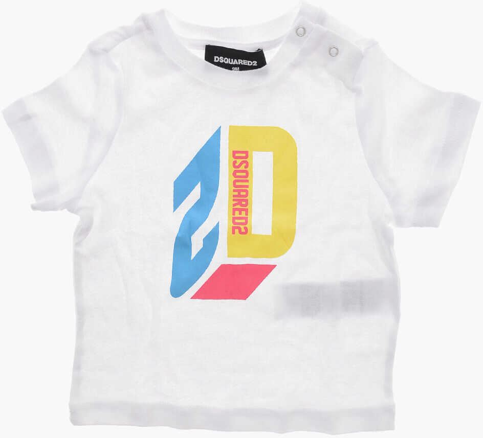 Tricouri DSQUARED2 Cotton Shorts And T-Shirt Set White Baieti (BM 19714013) 2