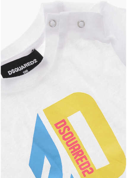 Tricouri DSQUARED2 Cotton Shorts And T-Shirt Set White Baieti (BM 19714013) 3